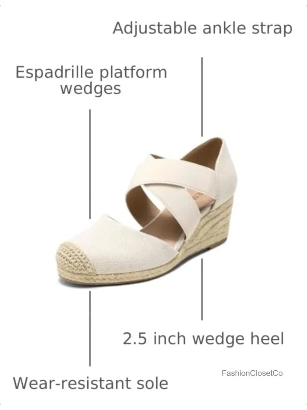 Womens Espadrille Platform Wedges Slide Sandals Criss Cross Straps Summer Shoes